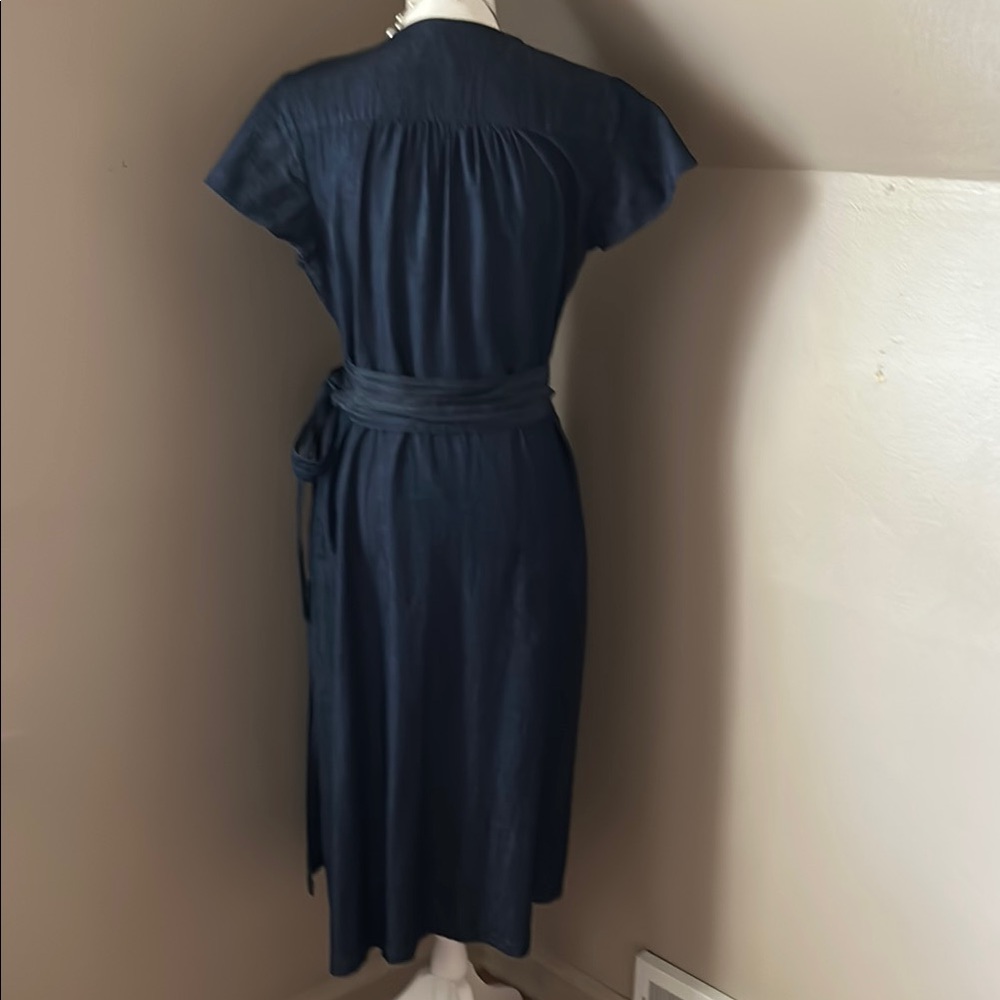 Draper James Chambray denim Wrap Dress Size 10 - Picture 5 of 10